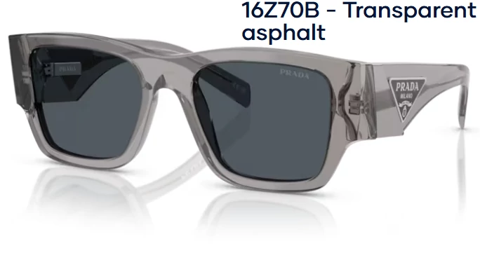 PRADA PR10ZS 16Z70B - Transparent asphalt NAPSZEMÜVEG 