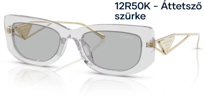 PRADA PR14YS 12R50K - Áttetsző szürke NAPSZEMÜVEG 