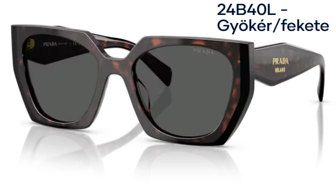 PRADA PR15WS 24B40L - Gyökér/fekete NAPSZEMÜVEG 