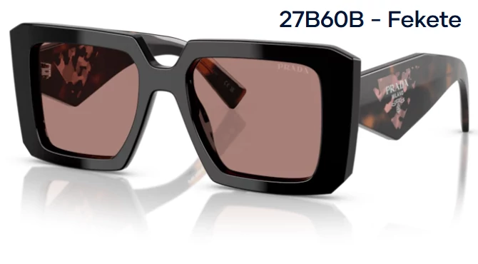 PRADA PR23YS 27B60B - Fekete NAPSZEMÜVEG 