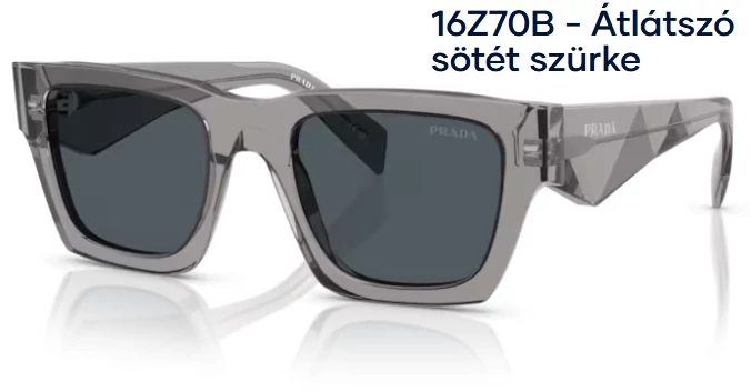 PRADA PR A06S 16Z70B - Átlátszó sötét szürke NAPSZEMÜVEG 