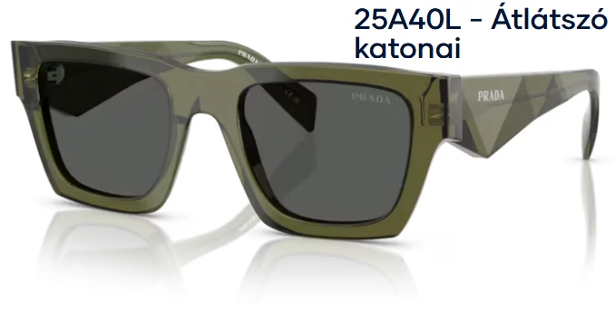 PRADA PR A06S 25A40L - Átlátszó katonai NAPSZEMÜVEG 