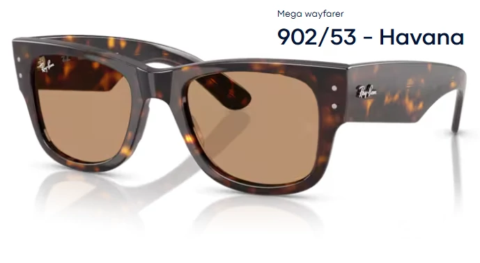 RAY-BAN MEGA WAYFARER RB902/53 - Havana napszemüveg