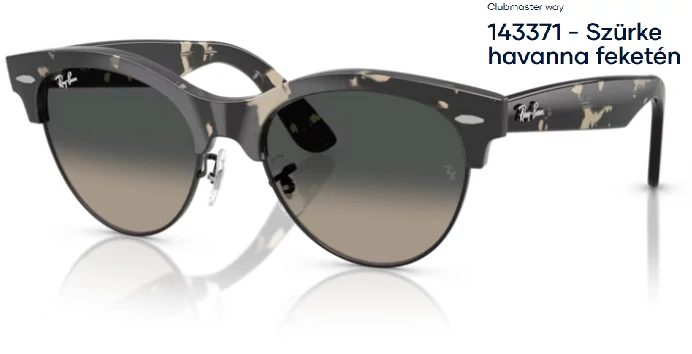 RAY-BAN RB2341 Clubmaster way 143371 - Szürke havanna feketén napszemüveg