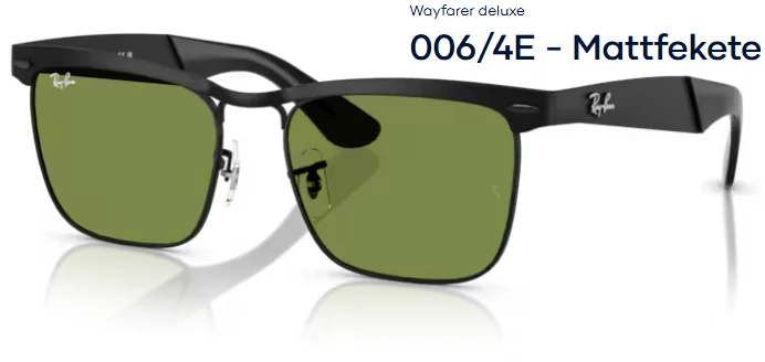 RAY-BAN RB3875 Wayfarer deluxe 006/4E - Mattfekete napszemüveg