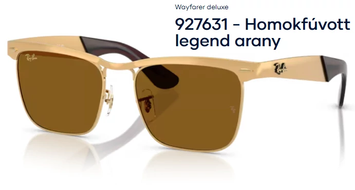 RAY-BAN RB3875 Wayfarer deluxe 927631 - Homokfúvott legend arany napszemüveg