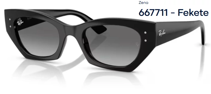 RAY-BAN RB4430 ZENA 667711 - Fekete NAPSZEMÜVEG