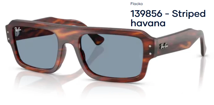 RAY-BAN RB4454 FLACKO 139856 - Striped havana NAPSZEMÜVEG