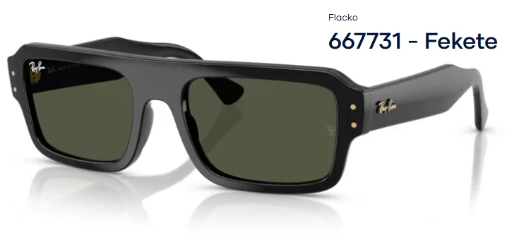 RAY-BAN RB4454 FLACKO 667731 - Fekete NAPSZEMÜVEG
