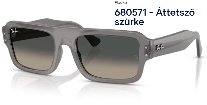 RAY-BAN RB4454 FLACKO 680571 - Áttetsző szürke NAPSZEMÜVEG