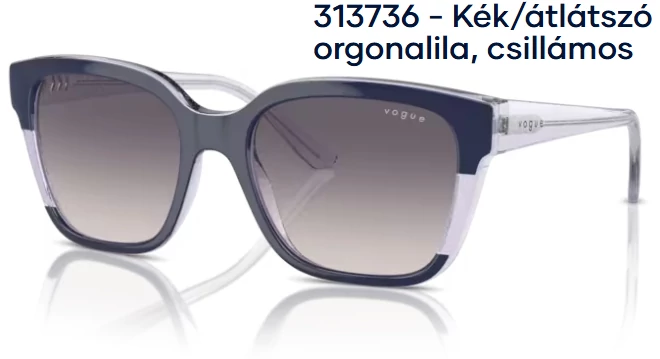 VOGUE VO5558S 313736 - Kék/átlátszó orgonalila, csillámos napszemüveg