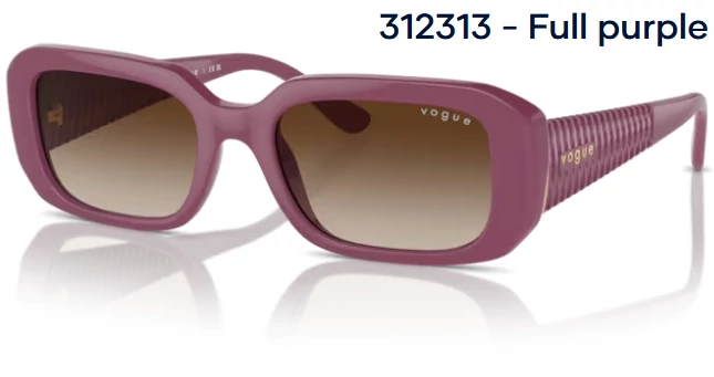 VOGUE VO5565S 312313 - Full purple NAPSZEMÜVEG