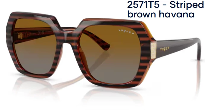 VOGUE VO5612SB 2571T5 - Striped brown havana NAPSZEMÜVEG