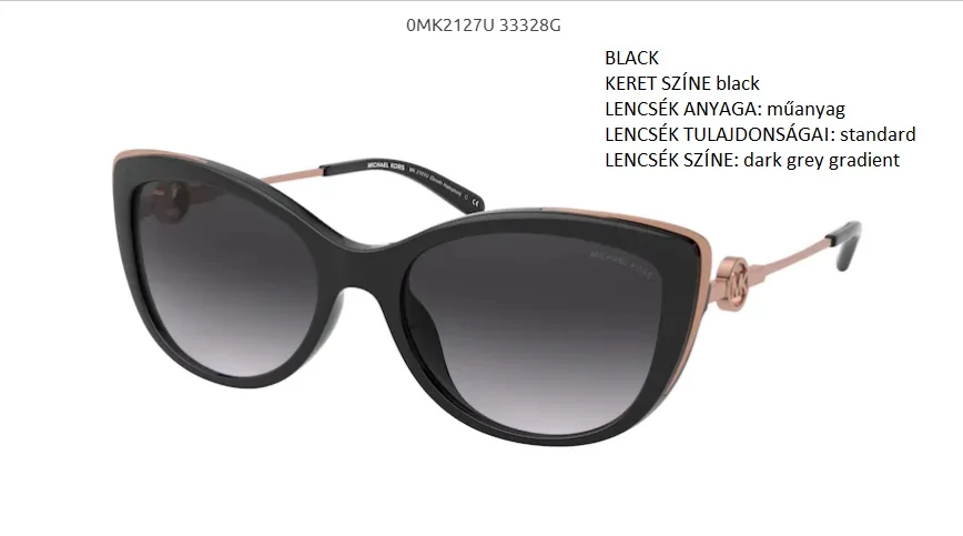 MICHAEL KORS SOUTH HAMPTON MK2127U 33328G BLACK NAPSZEMÜVEG