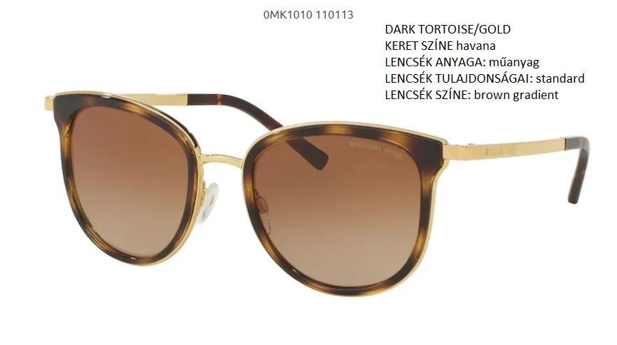 MICHAEL KORS ADRIANNA I MK1010 110113 DARK TORTOISE/GOLD NAPSZEMÜVEG