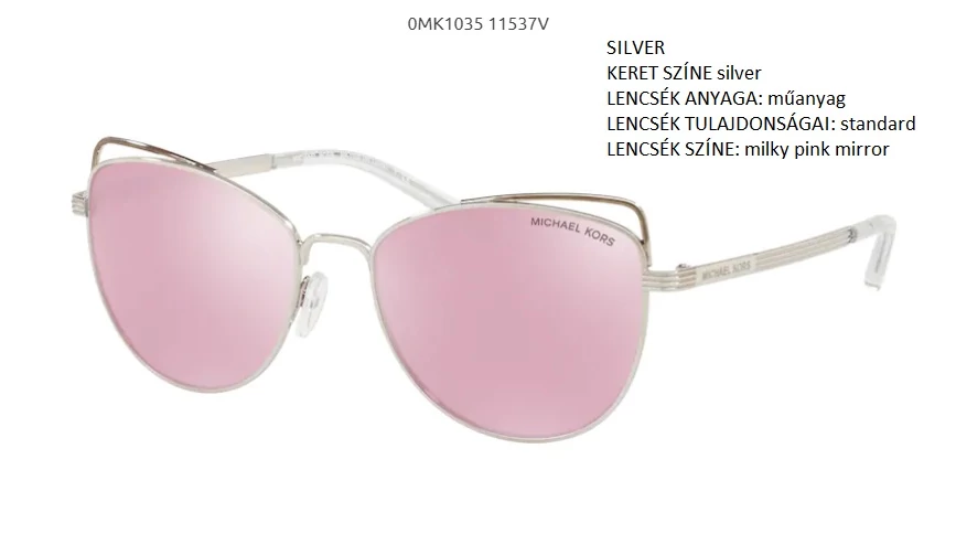 MICHAEL KORS ST. LUCIA MK1035 11537V SILVER NAPSZEMÜVEG