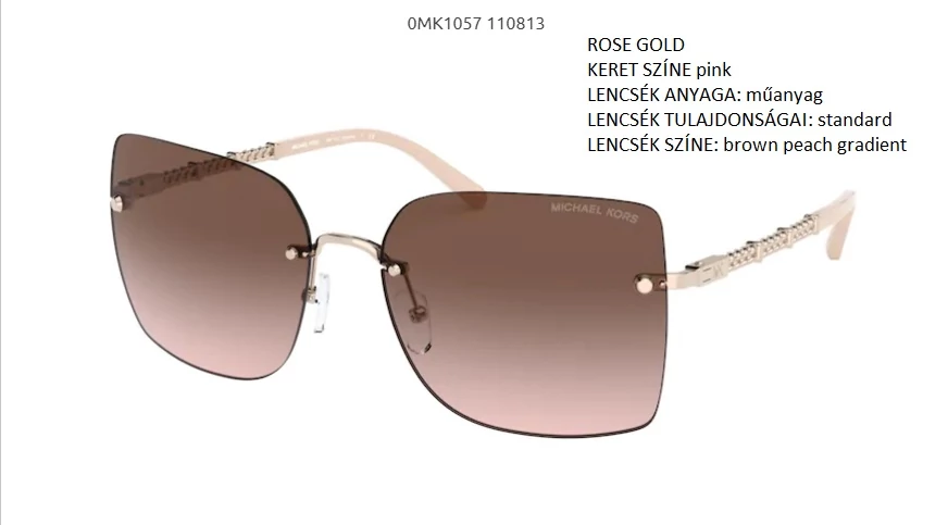MICHAEL KORS BARCELONA MK1057 AURELIA 110813 ROSE GOLD NAPSZEMÜVEG