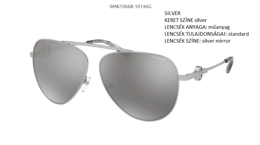 MICHAEL KORS SALINA MK1066B 10146G SILVER NAPSZEMÜVEG