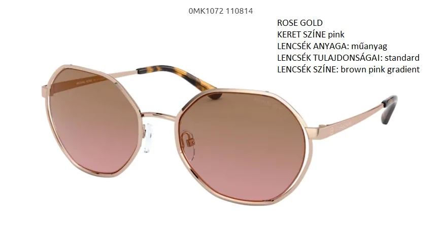 MICHAEL KORS PORTO MK1072 110814 ROSE GOLD NAPSZEMÜVEG