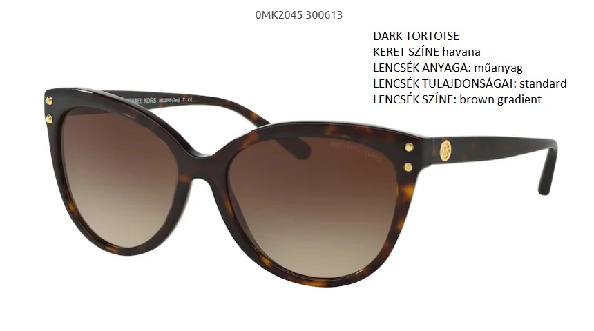 MICHAEL KORS JAN MK2045 300613 DARK TOROISE NAPSZEMÜVEG