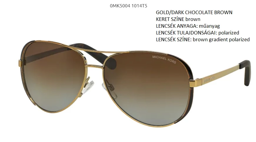 MICHAEL KORS CHELSEA MK5004 1014T5 GOLD/DARK CHOCOLATE BROWN POLARIZÁLT NAPSZEMÜVEG