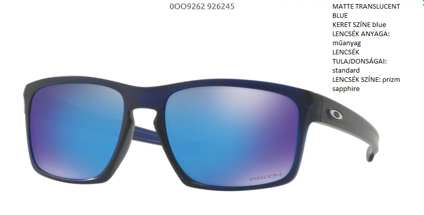 Oakley Sliver MATTE TRANSLUCENT BLUE/prizm sapphire OO9262-45 Napszemüveg