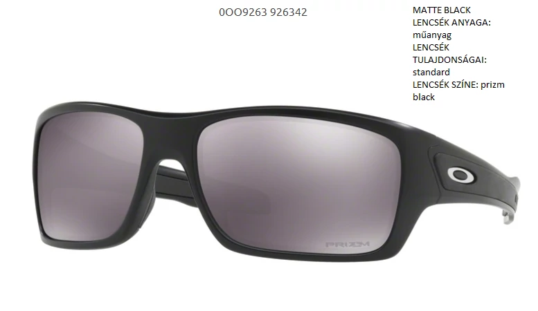 OAKLEY OO9263-42 TURBINE MATTE BLACK/prizm black Napszemüveg