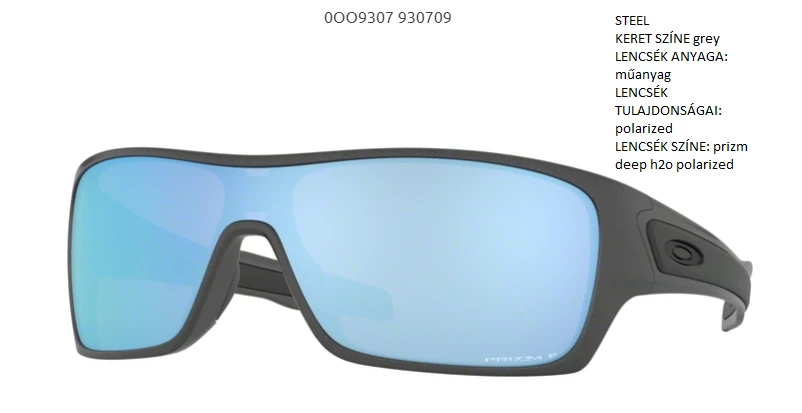 OAKLEY OO9307-09 TURBINE ROTOR STEEL/prizm deep h2o polarized Napszemüveg