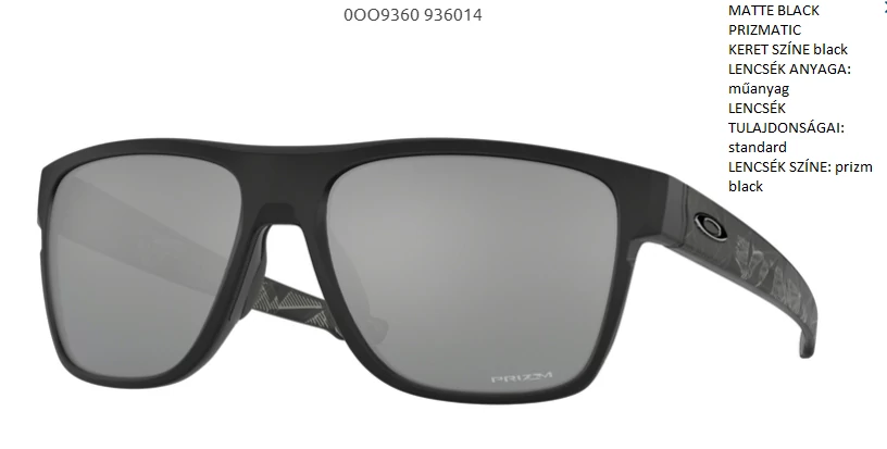 OAKLEY Crossrange XL MATTE BLACK PRIZMATIC/prizm black OO9360-14 Napszemüveg 