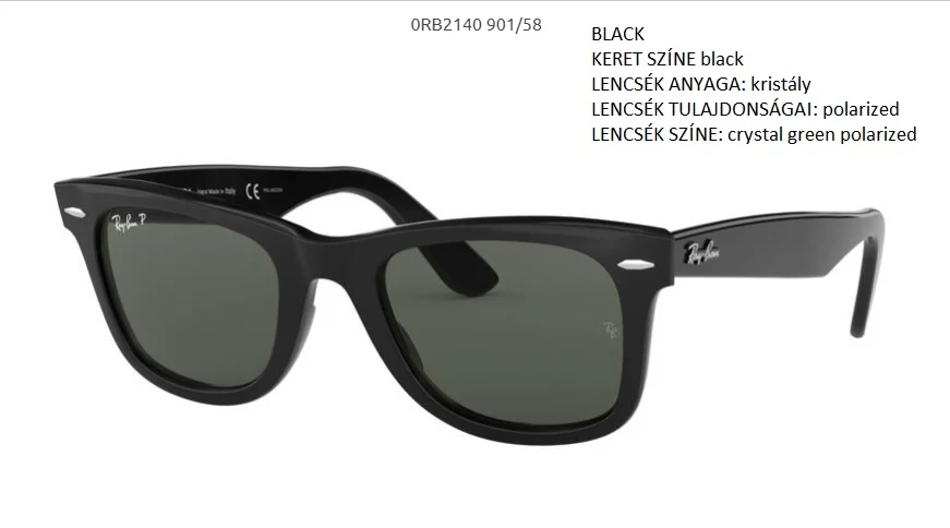 RAY-BAN RB2140 WAYFARER 901/58 Pol.NAPSZEMÜVEG