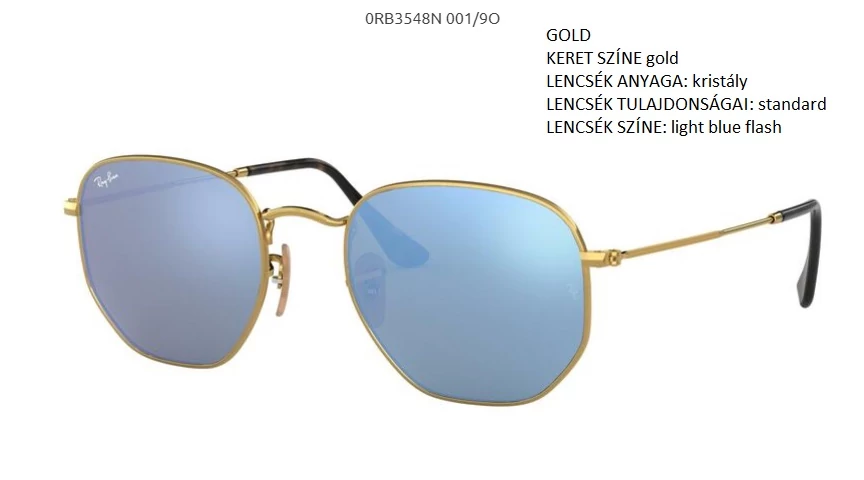 RAY-BAN RB3548N HEXAGONAL  001/9O NAPSZEMÜVEG