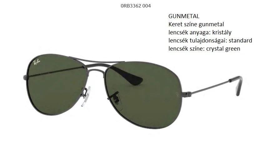 RAY-BAN RB3362 COCKPIT 004 NAPSZEMÜVEG
