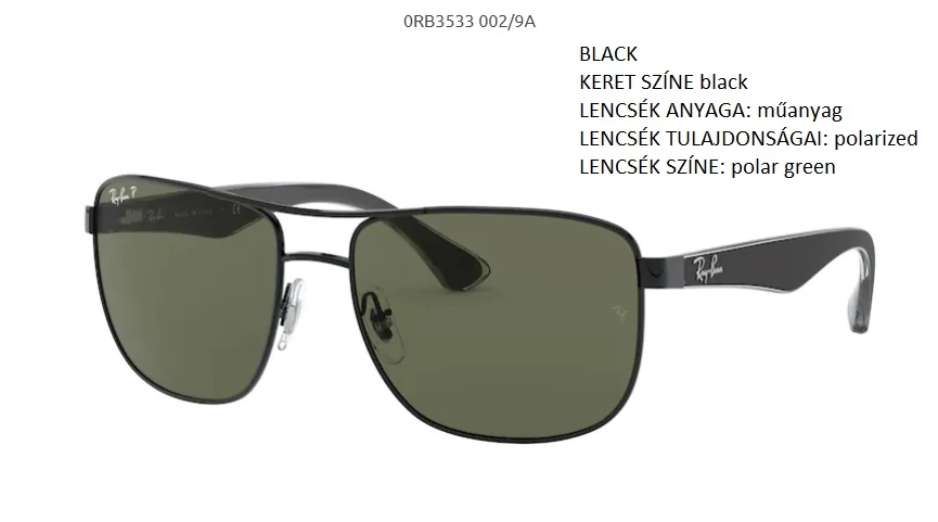 RAY-BAN RB3533 002/9A POLARIZÁLT NAPSZEMÜVEG