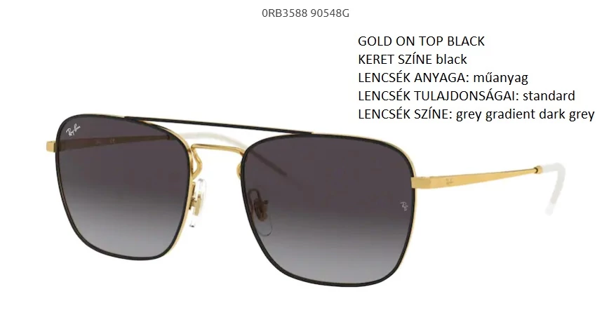 RAY-BAN RB3588 90548G GOLD ON TOP BLACK NAPSZEMÜVEG