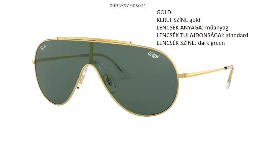 RAY-BAN RB3597 WINGS 905071 NAPSZEMÜVEG