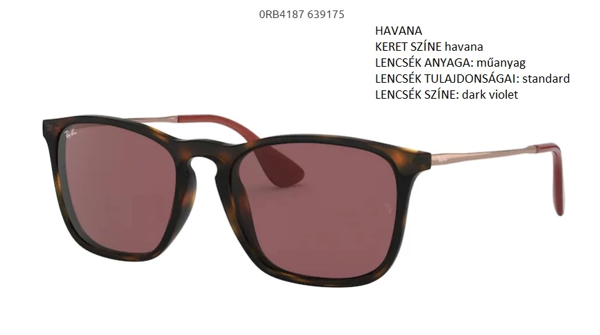 RAY-BAN RB4187 CHRIS 639175 NAPSZEMÜVEG