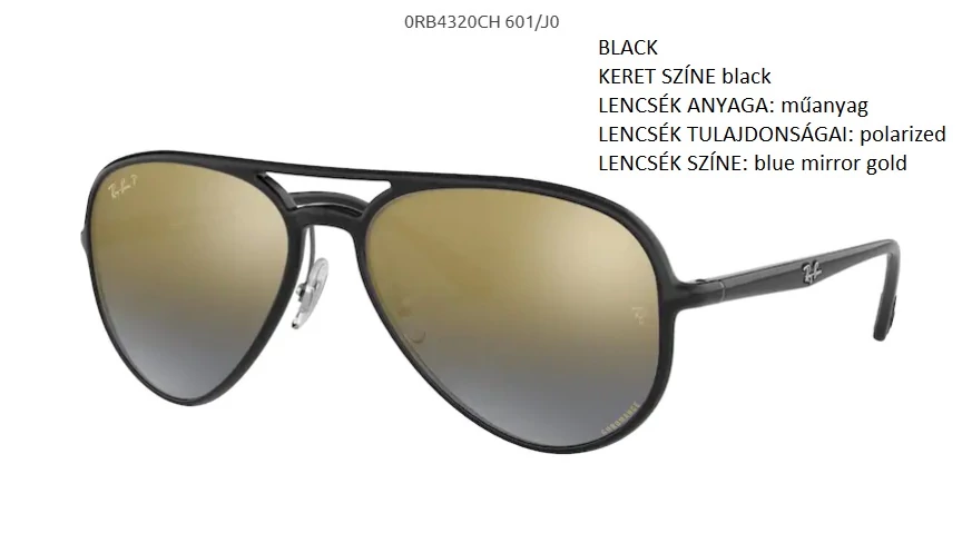 RAY-BAN RB4320CH 601/J0 POLARIZÁLT NAPSZEMÜVEG