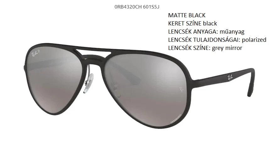 RAY-BAN RB4320CH 601S5J  POLARIZÁLT NAPSZEMÜVEG