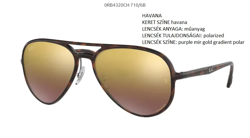 RAY-BAN RB4320CH 710/6B POLARIZÁLT NAPSZEMÜVEG