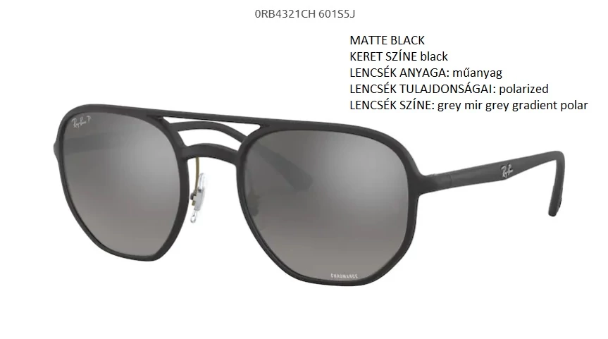 RAY-BAN RB4321CH 601S5J POLARIZÁLT NAPSZEMÜVEG