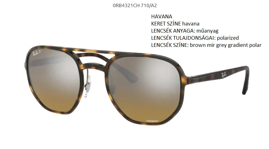 RAY-BAN RB4321CH 710/A2 POLARIZÁLT NAPSZEMÜVEG