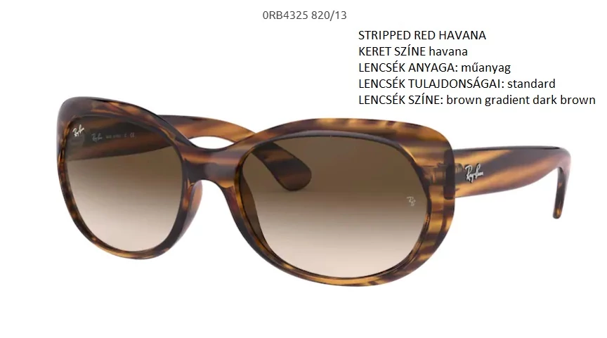 RAY-BAN RB4325 820/13 STRIPPED RED HAVANA NAPSZEMÜVEG