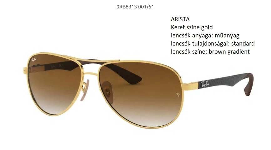 RAY-BAN RB8313 001/51 NAPSZEMÜVEG