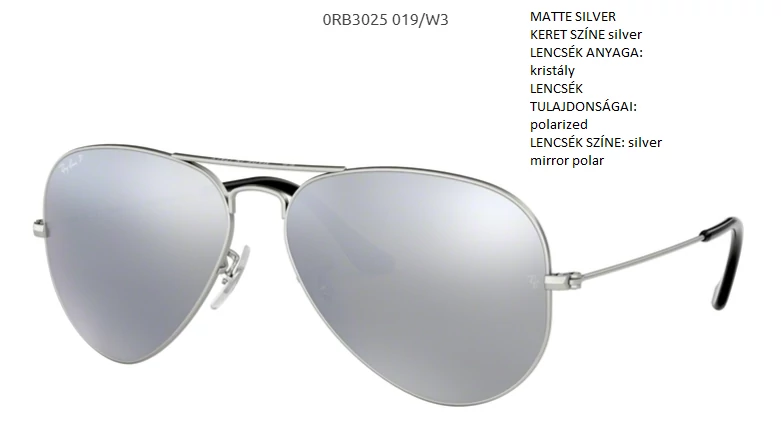 Ray-Ban RB3025 019/W3 Polarizált Aviator Napszemüveg