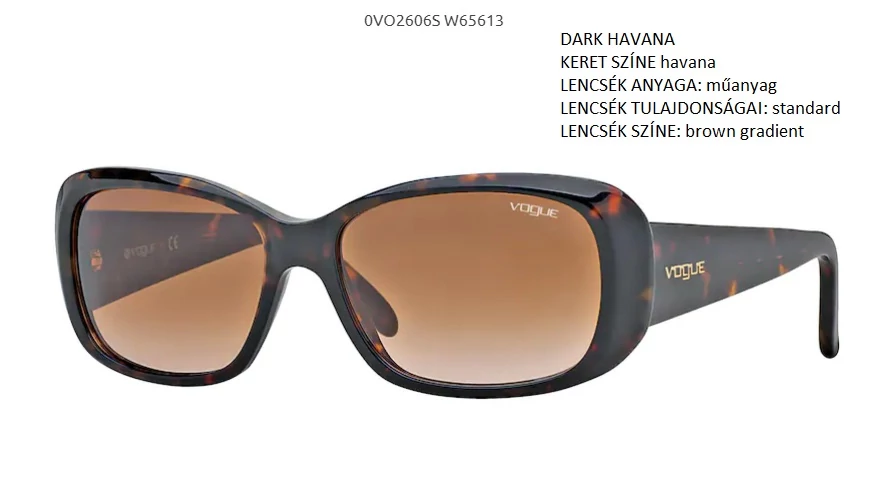 VOGUE VO2606S W65613 DARK HAVANA NAPSZEMÜVEG