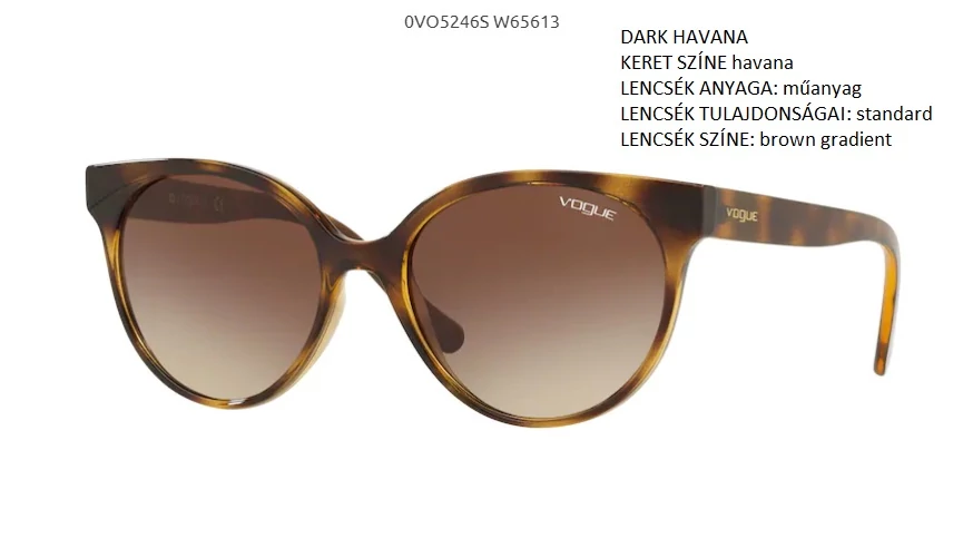 VOGUE VO5246S W65613 DARK HAVANA NAPSZEMÜVEG