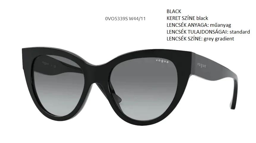 VOGUE VO5339S W44/11 BLACK NAPSZEMÜVEG